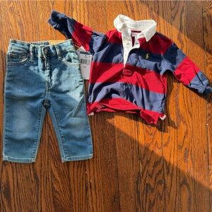Ralph Lauren Blue Kids Jeans and Shirt
